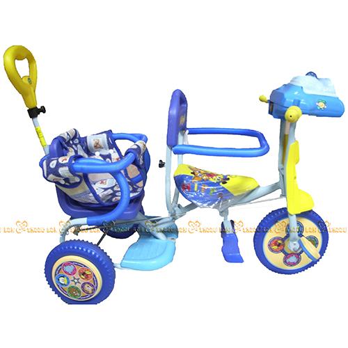 豪華雙人三輪車-(藍色、粉色)